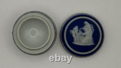 Antique pot rouge en jaspe bleu foncé de Wedgwood néoclassique du 19ème siècle