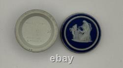 Antique pot rouge en jaspe bleu foncé de Wedgwood néoclassique du 19ème siècle
