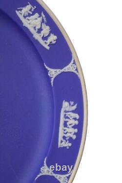 Assiette Wedgwood en jaspe bleu Bellerophon Pégase compotier 24 cm vers 1900