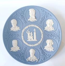 Assiette de présentation des compositeurs en jaspe bleu Wedgwood