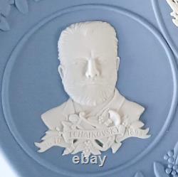 Assiette de présentation des compositeurs en jaspe bleu Wedgwood