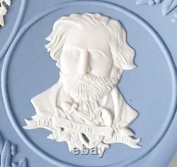 Assiette de présentation des compositeurs en jaspe bleu Wedgwood
