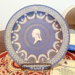 Assiette de trophée rare en cinq couleurs pour le bicentenaire américain Wedgwood Jasperware 16/300