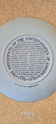 Assiette du Président en jaspe Wedgewood. Édition limitée 1976 Bicentenaire. En boîte.