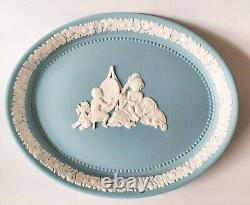 Assiette en Jasperware Turquoise Wedgwood, Boîte Académie des Enfants, 1ère Qualité