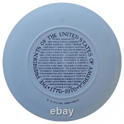Assiette en jaspe Wedgwood bleu des présidents américains Édition limitée dans sa boîte n° 584