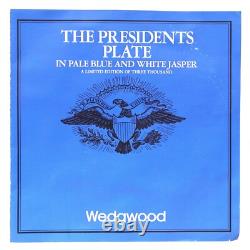 Assiette en jaspe Wedgwood bleu des présidents américains Édition limitée dans sa boîte n° 584