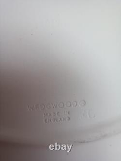 Assiette en jasper de Wedgwood bleu sur blanc avec chérubin RARE à trouver