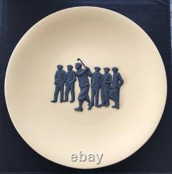 Assiette invitational Wedgwood jaune jaspe édition limitée 2000 WGC-NEC 33 de 120
