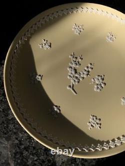 Assiette large de 8' en jaspe Prunus jaune primevère Wedgwood