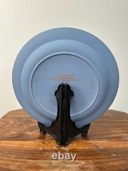 Assiette trophée en jaspe argenté du jubilé royal Wedgwood Tricolore en jaspe Wedgwood