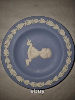 Assiettes commémoratives royales en jaspe Wedgwood bleu Lot 7 Rares 1961 et 1966