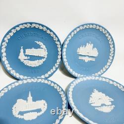 Assiettes de Noël en jaspe Wedgwood 1977-1989