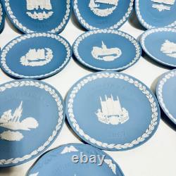 Assiettes de Noël en jaspe Wedgwood 1977-1989