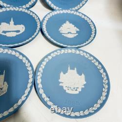 Assiettes de Noël en jaspe Wedgwood 1977-1989