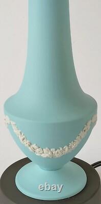 Base de lampe Wedgwood Jasper turquoise - jasperware