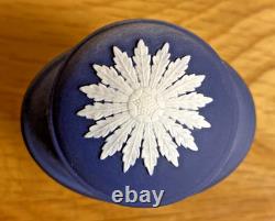 Beau rare encreur et plateau à stylo en jaspe bleu Portland Wedgwood vintage