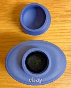 Beau rare encreur et plateau à stylo en jaspe bleu Portland Wedgwood vintage