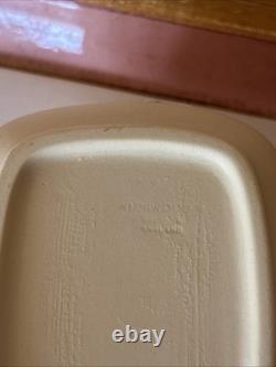 Boîte à bibelots Wedgwood jaune primevère, couleur rare, motif Prunus, Jasperware