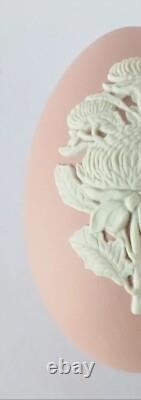 Boîte à bijoux en forme d'œuf Wedgwood Jasperware rose avec waratah australien