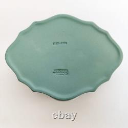 Boîte à bijoux en jaspe Wedgwood vert sarcelle en forme de bateau