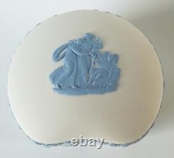 Boîte à bijoux en jaspe blanche et bleue Wedgwood, Cupidon endormi, boîte à haricots