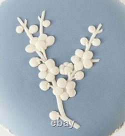 Boîte à bijoux en jaspe bleu Wedgwood fleur de prunus