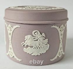 Boîte à bijoux en jaspe lilas Wedgwood Aurora et Chariot