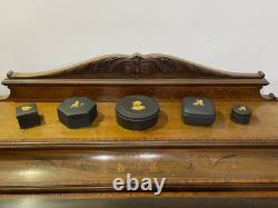 Boîte à bijoux en jaspe noir Wedgwood motif égyptien ensemble 1978