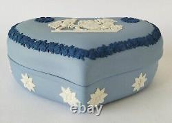 Boîte à bijoux en jaspe tricolore en forme de cœur Wedgwood