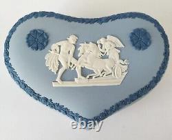 Boîte à bijoux en jaspe tricolore en forme de cœur Wedgwood