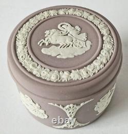 Boîte à bijoux en jasperware Wedgwood lilas Aurora et char  <br/> 