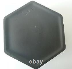 Boîte à bijoux en terracotta noire en jaspe Wedgwood