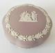 Bo&icirc;te &agrave; Bijoux Ronde Lilas Wedgwood Jasper En Jaspeware