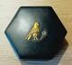 Bo&icirc;te &agrave; Bijoux Vintage Rare Wedgwood Jasperware En Basalte Noir, Collection &eacute;gyptienne, Tr&egrave;s Bon &eacute;tat