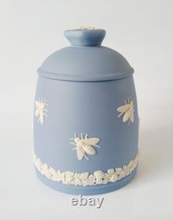 Boîte à miel de l'Association des Apiculteurs Gallois en Jasperware bleu Wedgwood