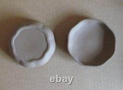 Boîte en coquillage en jaspe Wedgwood brun taupe foncé