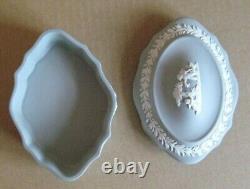 Boîte flûtée en jaspe gris Wedgwood