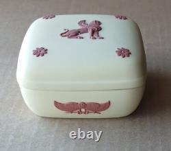 Boîte petite ÉGYPTIENNE en Jasperware JAUNE & TERRACOTTE de Wedgwood