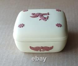 Boîte petite ÉGYPTIENNE en Jasperware JAUNE & TERRACOTTE de Wedgwood