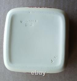 Boîte petite ÉGYPTIENNE en Jasperware JAUNE & TERRACOTTE de Wedgwood