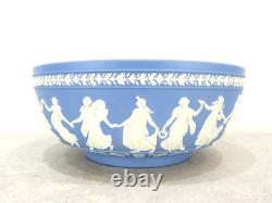 Bol Grand en Jasperware Bleu Pâle Wedgwood Vintage Heures Dansantes