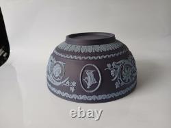 Bol Wedgwood Jasper Portland bleu et arabesque bleue en jasperware