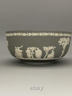 Bol à fruits Wedgwood rare en jaspe gris, Jasperware, 20 cm