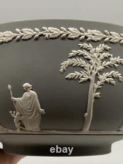 Bol à fruits Wedgwood rare en jaspe gris, Jasperware, 20 cm