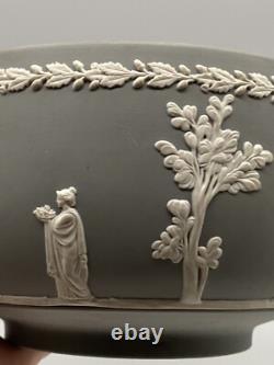 Bol à fruits Wedgwood rare en jaspe gris, Jasperware, 20 cm