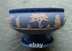 Bol à fruits en jaspe bleu Wedgewood, deux parts WW2411