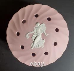 Bol à potpourri en jaspe Wedgwood rose des heures de danse vintage, flûté spiralé