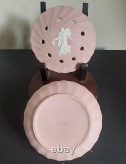 Bol à potpourri en jaspe Wedgwood rose des heures de danse vintage, flûté spiralé