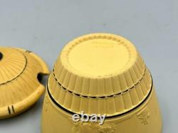 Bol à sucre couvert en jaspe noir sur canne de Wedgwood